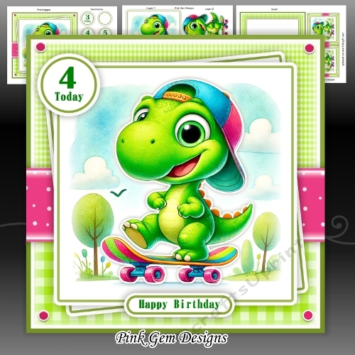 cup1392135_2053 - Skateboard Dinosaur Mini Kit With Ages 2 to 8 Yrs