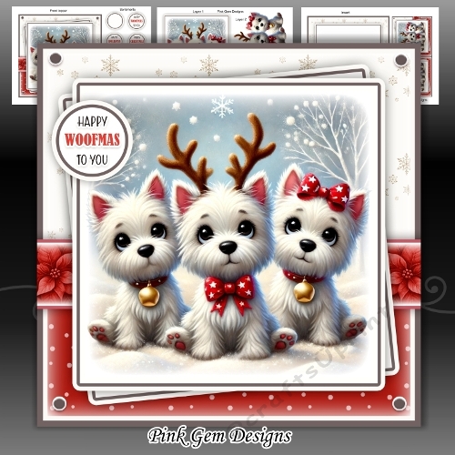 Christmas Westies Mini Kit