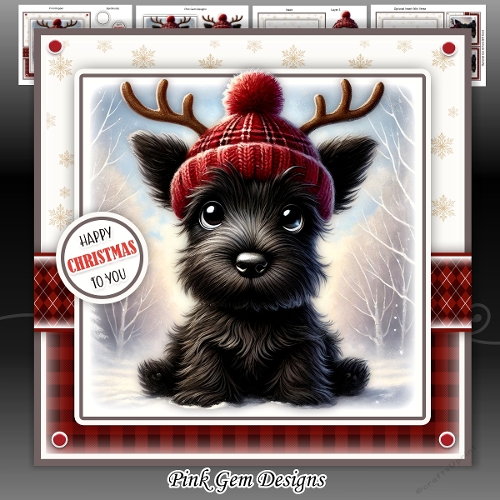 Happy Woofmas Scottish Terrier Mini Kit