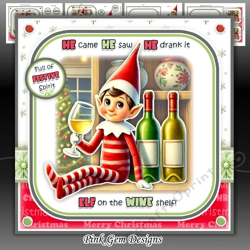 Elf On The Wine Shelf Mini Kit