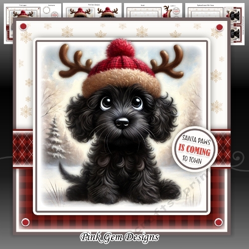 Happy Woofmas Black Cockapoo Mini Kit