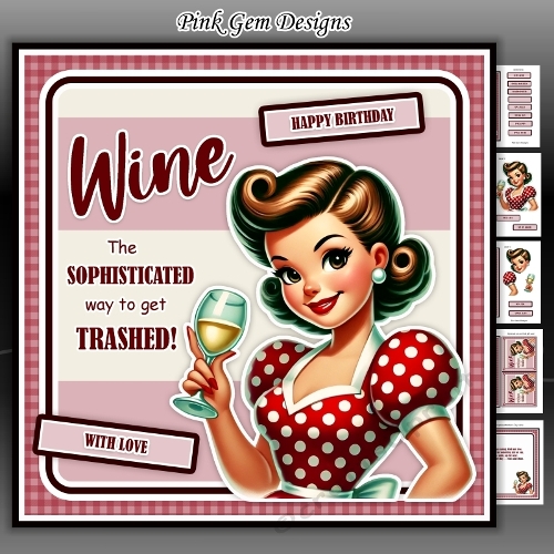 Wine 50s Housewife Mini Kit Birthday/Mothers Day