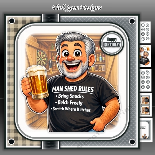 Man Shed Rules Mini Kit Birthday/Fathers Day