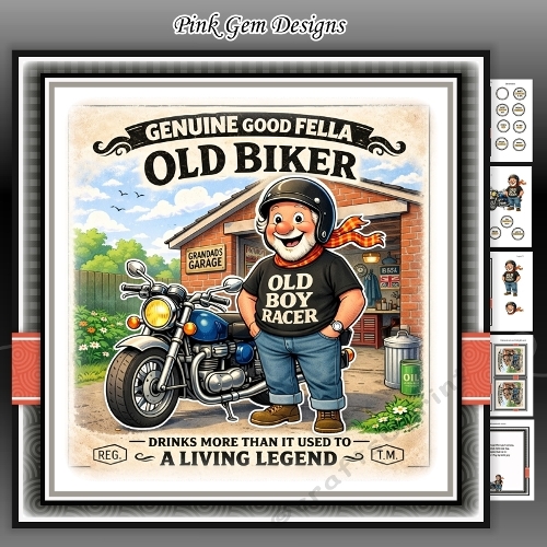 Old Biker Mini Kit Birthday/Fathers Day