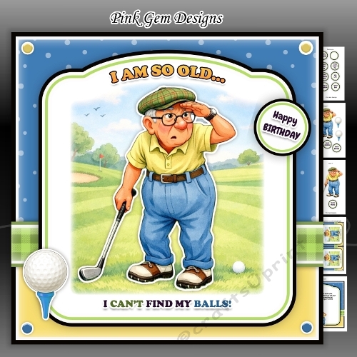 cup1435922_2053 - Old Golfer Mini Kit Birthday/Fathers Day