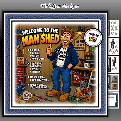 cup1441447_2053 - Welcome To The Man Shed Mini Kit Birthday/Fathers Day