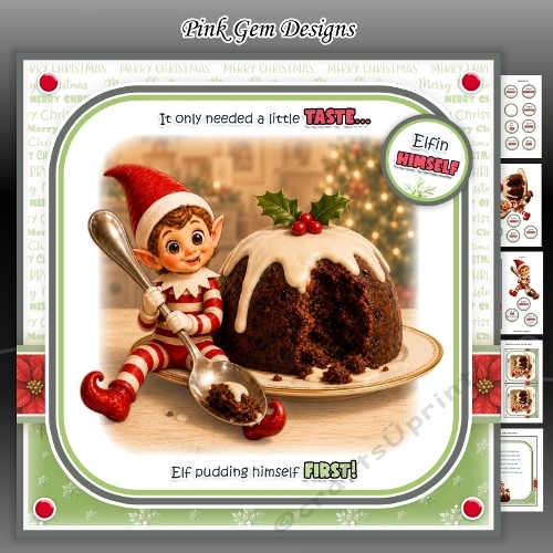 Christmas Pudding Elf Mini Kit