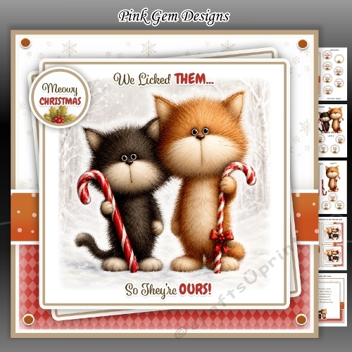 Candy Cane Kitties Mini Kit