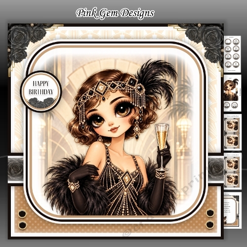 Art Deco Birthday Mini Kit