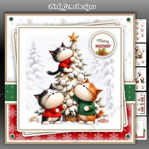 Kitten Christmas Frolics Mini Kit