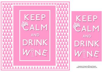 Keep Calm & Drink Wine Birthday Card