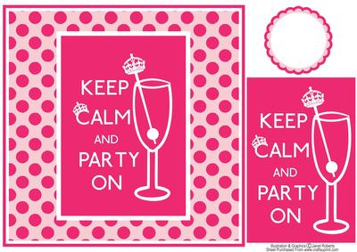 Keep Calm & Party on Pink Birthday Card
