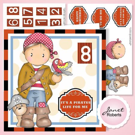 A Pirates Life Birthday Card Topper Mini Kit