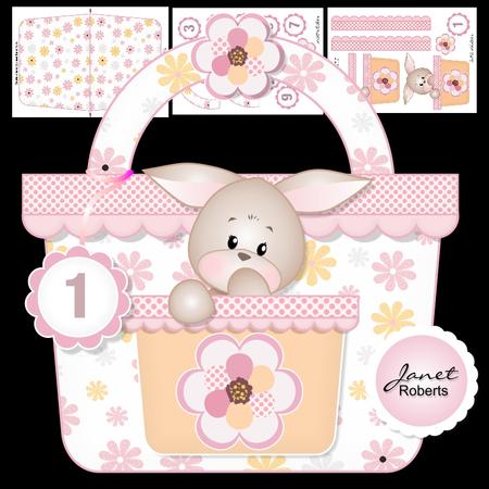 Bunny Handbag Card Pink