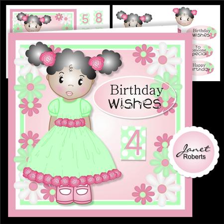 Pretty Jada Birthday Card Topper Mini Kit