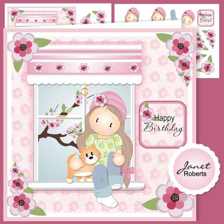 Chloe and Pickles Birthday Card Topper Mini Kit