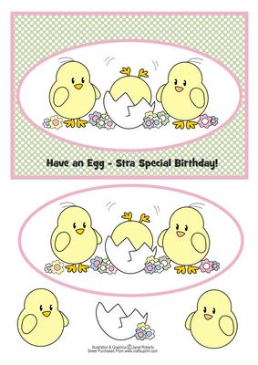Egg-stra Special Birthday Card Topper