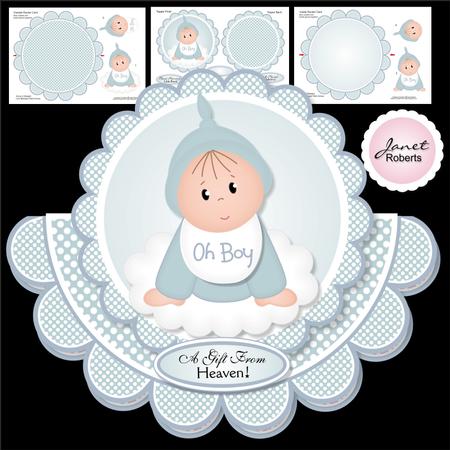 A Gift from Heaven Boy Rocker Card Mini Kit