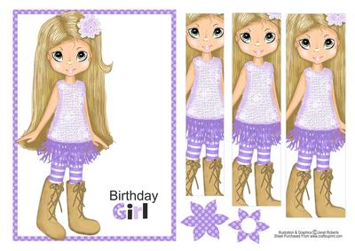 Birthday Girl Poppy 2 Card Topper