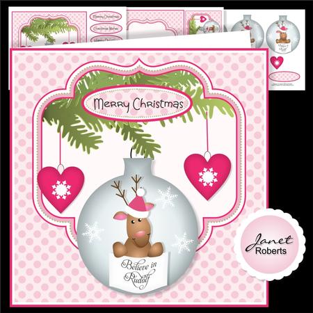 Believe in Rudolf Bauble Topper Mini Kit
