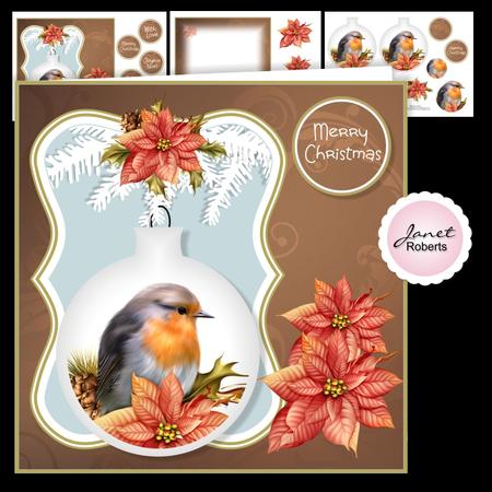 Robin Bauble Christmas Topper Mini Kit