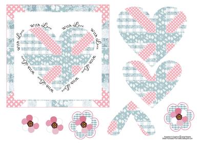 British Love Heart Birthday Topper