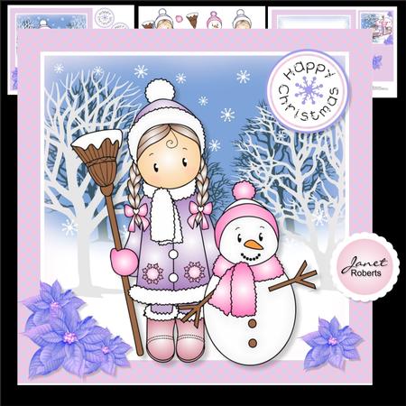 Chloe and Snowman Topper Mini Kit