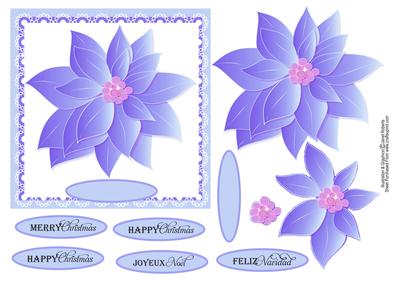 Poinsettia Lilac Christmas Topper