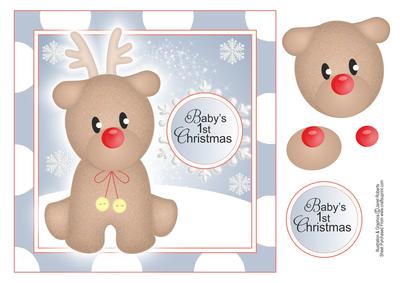 Baby's 1st Reindeer Christmas Topper