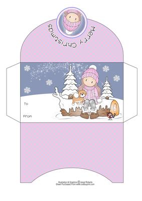 Chloe in Hat & Jumper Christmas Money Wallet