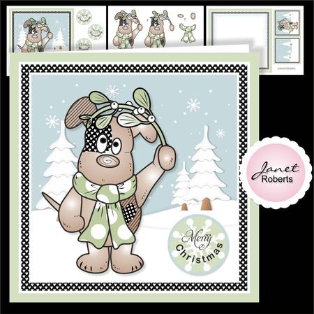Henry with Mistletoe Card Topper Mini Kit