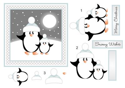 Penguin Snowy Wishes Topper