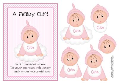 A Baby Girl A5 Topper