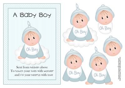A Baby Boy A5 Topper