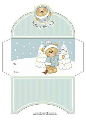 Barclay and Snowman Christmas Money Wallet
