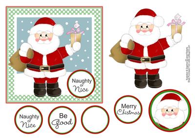 Naughty or Nice Santa Topper