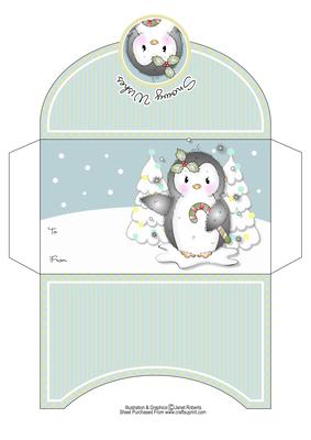 Cute Penguin Christmas Money Wallet