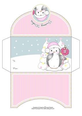 Santa Stop Here Penguin Money Wallet