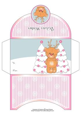 Rudolf Barclay Pink Christmas Money Wallet