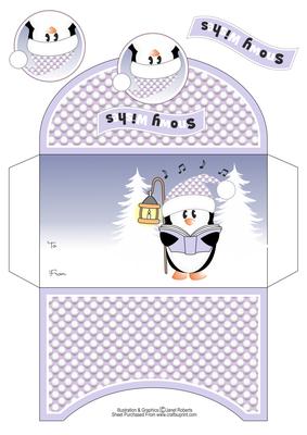 Singing Penguin Christmas Money Wallet