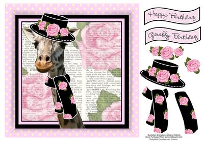 Giraffy Birthday Dictionary Print Topper