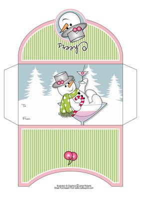 Chilly with Cocktail Christmas Money Wallet
