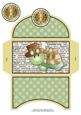 Green Steampunk Turtle Dictionary Money Wallet