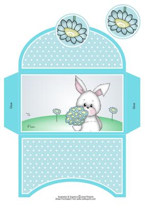 Bunny with Flowers Money Wallet