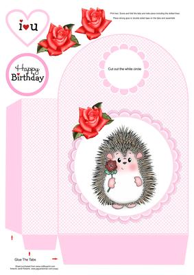Hedgy with Rose Hedgehog Large Gift Bag