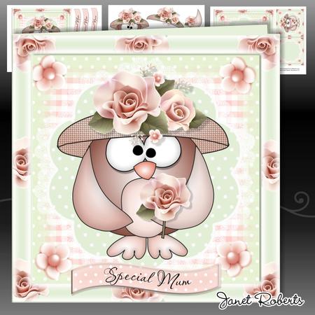 Mother Owl Birthday/mother's Day Topper