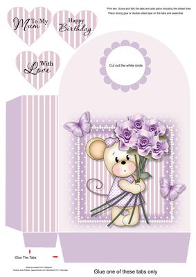 Maisy with Lilac Roses Large Gift Bag