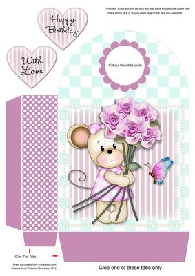 Maisy with Roses Large Gift Bag