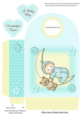 Moon Baby Boy Large Gift Bag