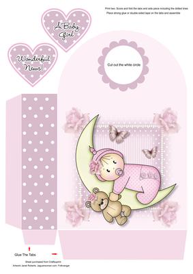Moon Baby Girl Large Gift Bag